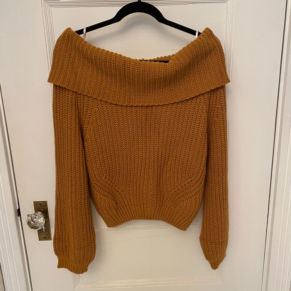 Lulus off the shoulder knit sweater